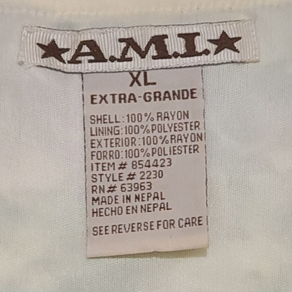 AML Women's Blue Floral V-Neck Ruffle Sleeve Top Size XL - Picture 9 of 10